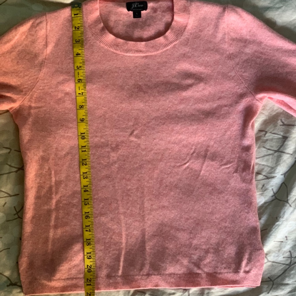 J Crew Everyday Cashmere Women's Crewneck Sweater, Pink - Picture 5 of 9